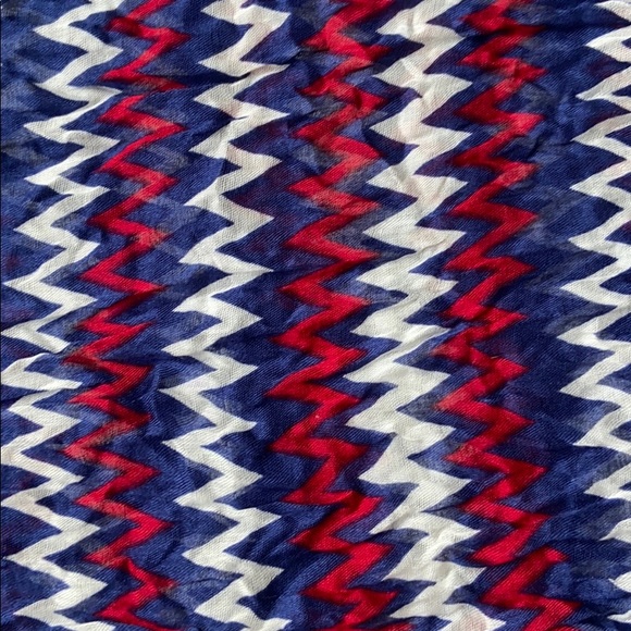 Red White and Blue Chevron Infinity Scarf - Picture 2 of 2